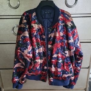 Jordyn Woods × Boohoo Sequin Bomber Jacket